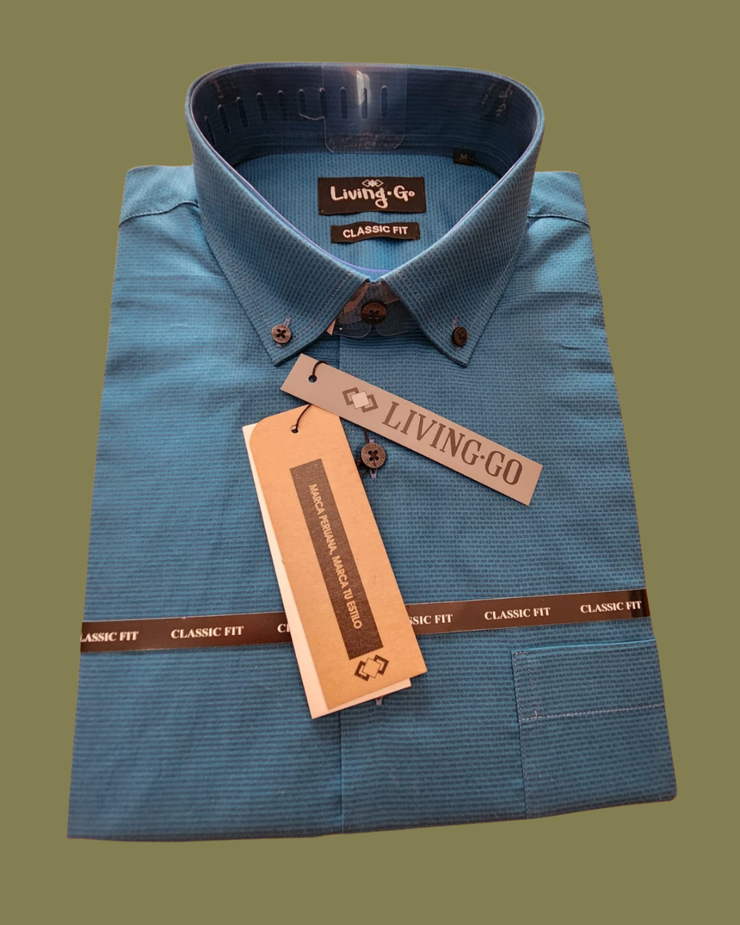 CAMISA MC - Azul Royal Classic Fit