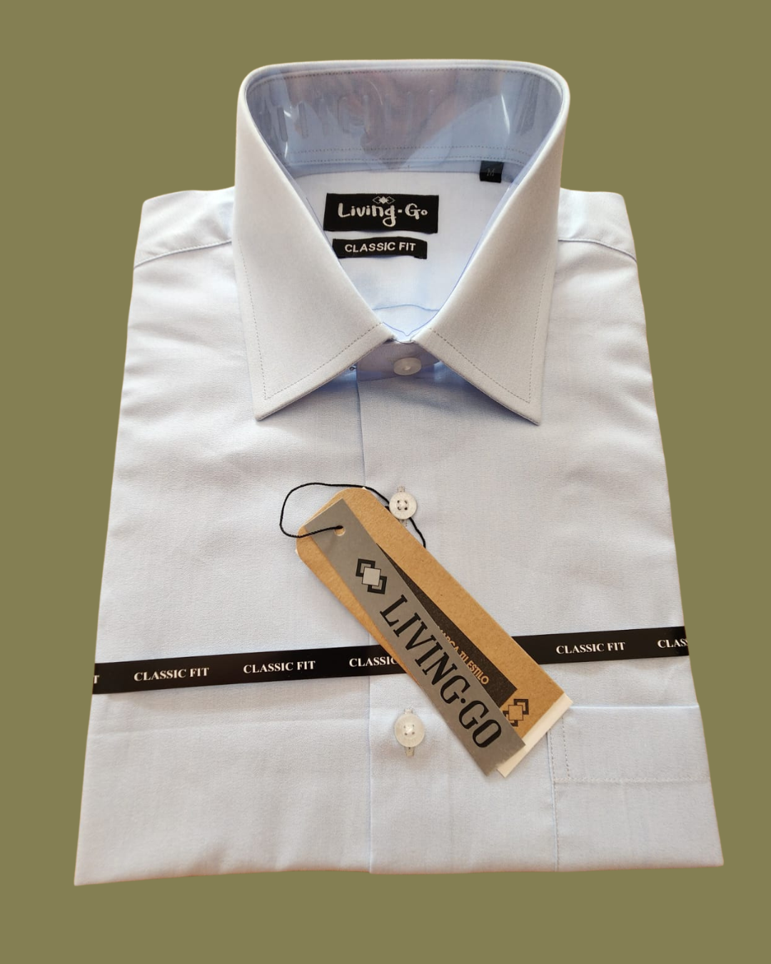 CAMISA MC CLASSIC FIT - Elegancia en Celeste